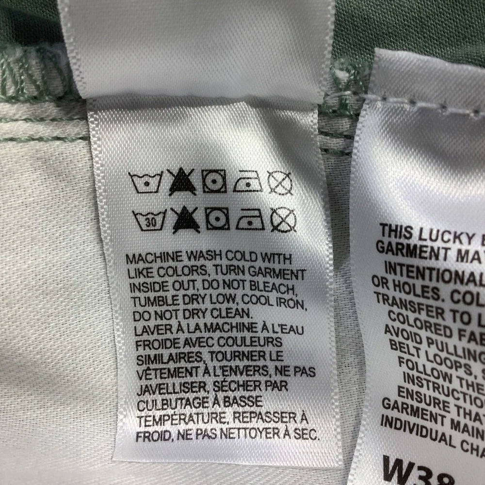 Lucky Brand 410 Athletic Straight Sage Green Advanced Stretch Pants 38 x 30 NWT